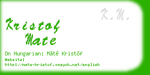 kristof mate business card